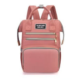 Huitich stylish pink travel backpack baby travel bag with multiple zippered compartments